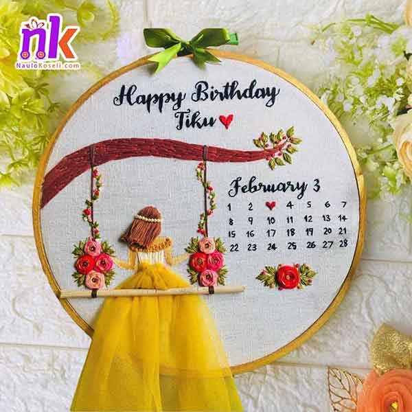 Handmade Embroidery Hoop For Birthday Birthday Gift
