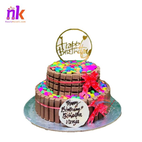 Two Storey KitKat Design Cake