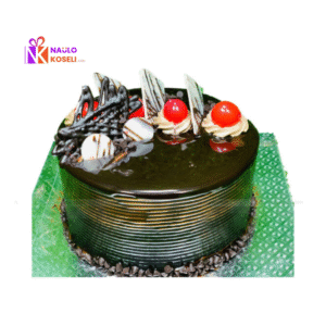 Birthday Cake with White Chocolate Topping