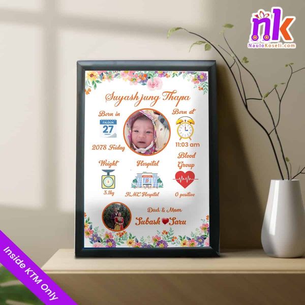Baby Stats Photo Frame