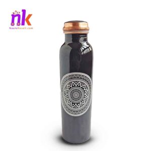 Mandala Design Copper Water Bottle