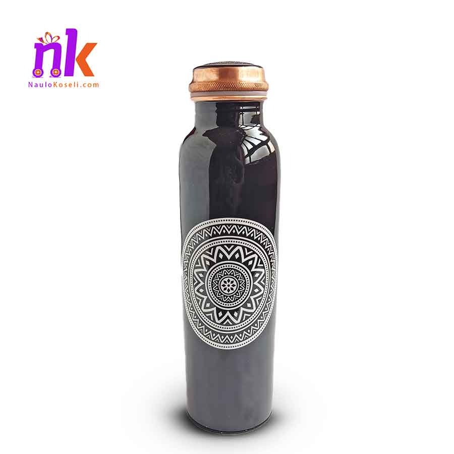 Mandala Design Copper Water Bottle