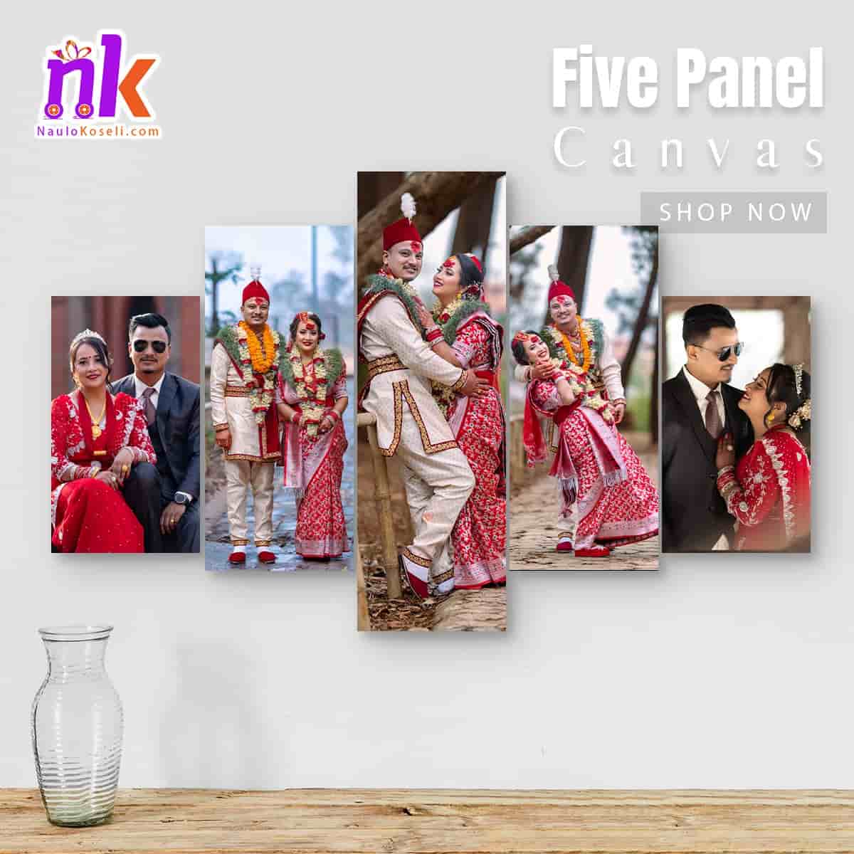 Five Panel Printed Canvas