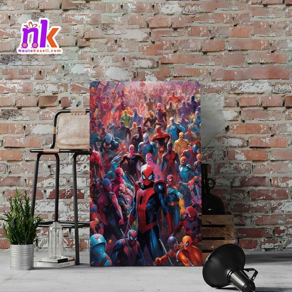 Spiderman Multiverse Wooden Framed Canvas Design