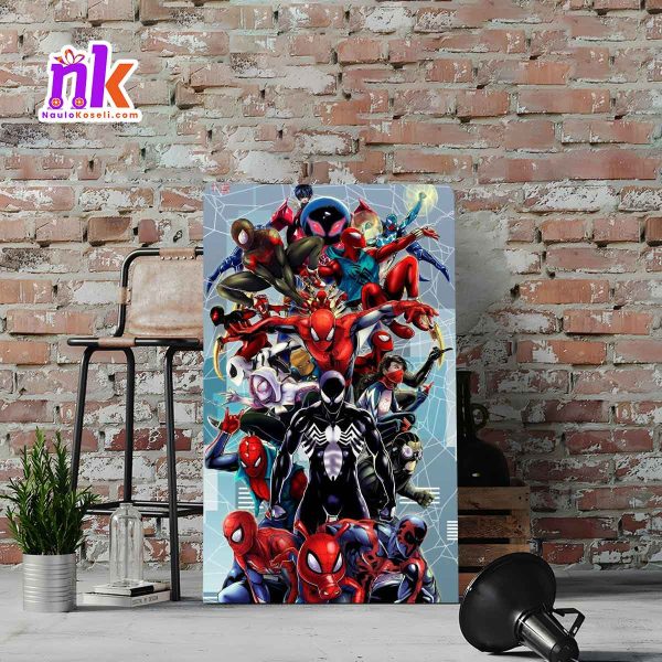 Spiderman Multiverse Wooden Framed Canvas Design