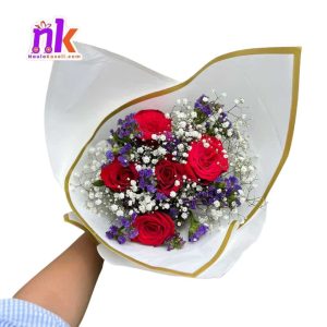 Mixed Rose Statice Bouquet