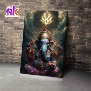 Ganesh Wooden Framed Canvas