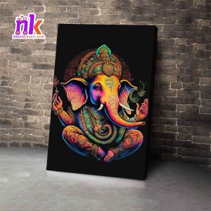 Printed Ganesh Single Panel Canvas