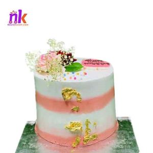 Anniversary Cake with Flower Topping