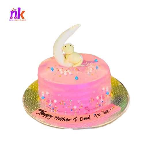 Pink Theme Baby Shower Cake