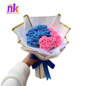 Mixed Crochet Rose Bouquet