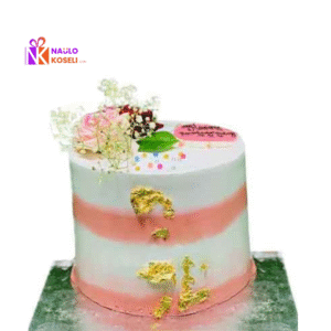 Anniversary Cake with Flower Topping| 2 Pounds