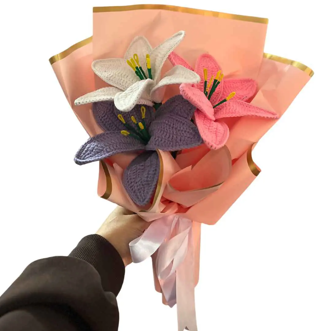 Crochet Handmade Lily Bouquet