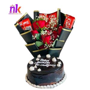 Chocolate Bouquet with Cake
