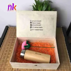 Bamboo Bottle with Handmade Rose