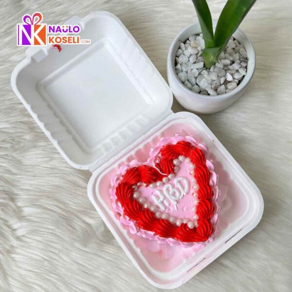 Birthday Heart Shaped Bento Cake