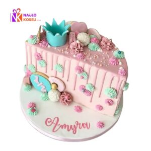 Half Baby Birthday Cake