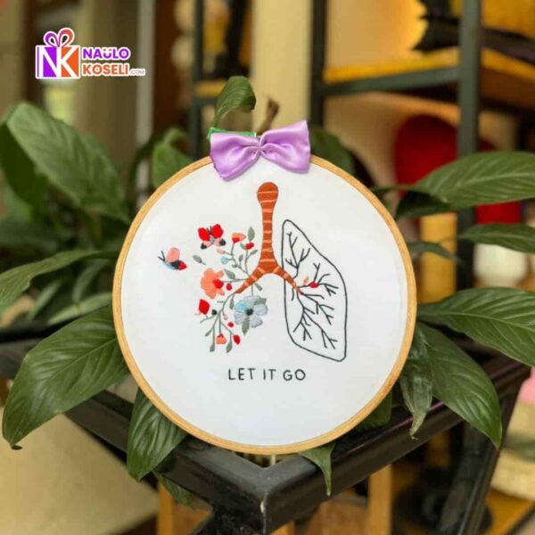 Floral Lung Embroidery Hoop