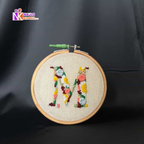 Name Initial Mini Embroidery Hoop