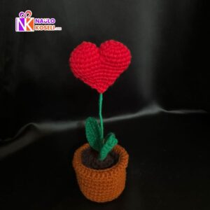 Crochet Heart Shaped Plant