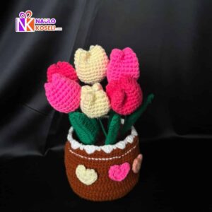 Crochet Potted Tulips