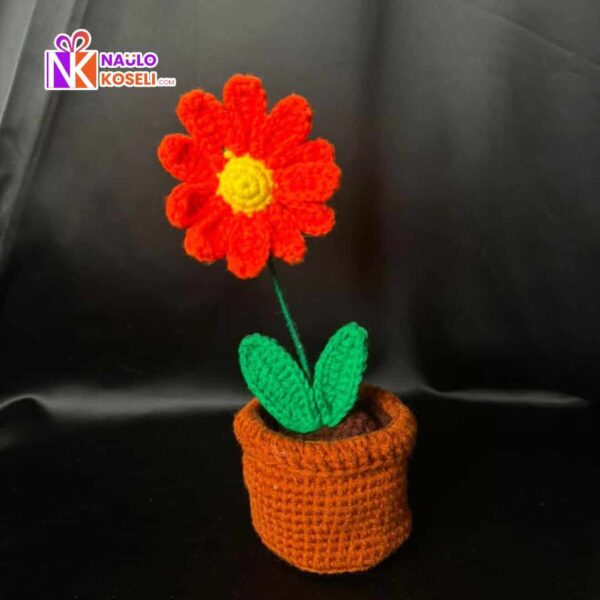 Mini Crochet Flower with Pot