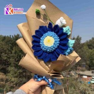 Blue sunflower bouquet