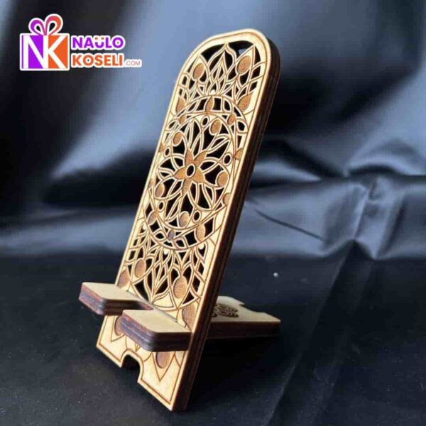 Floral wooden mobile stand