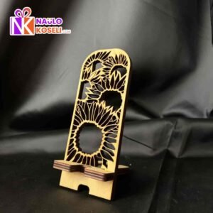 Wooden sunflower mobile stand