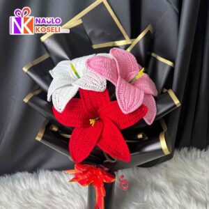 Crochet lily bouquet