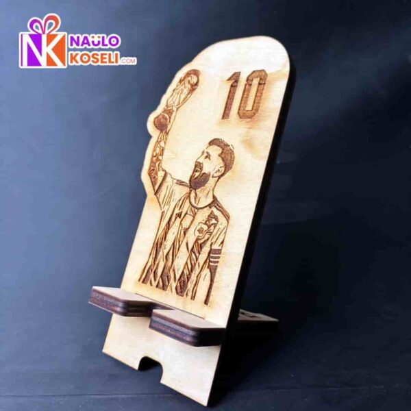 Messi engraved mobile stand