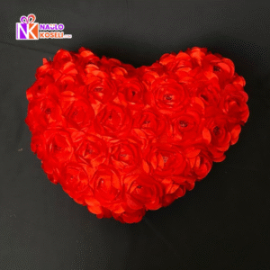 red heart shaped cushion