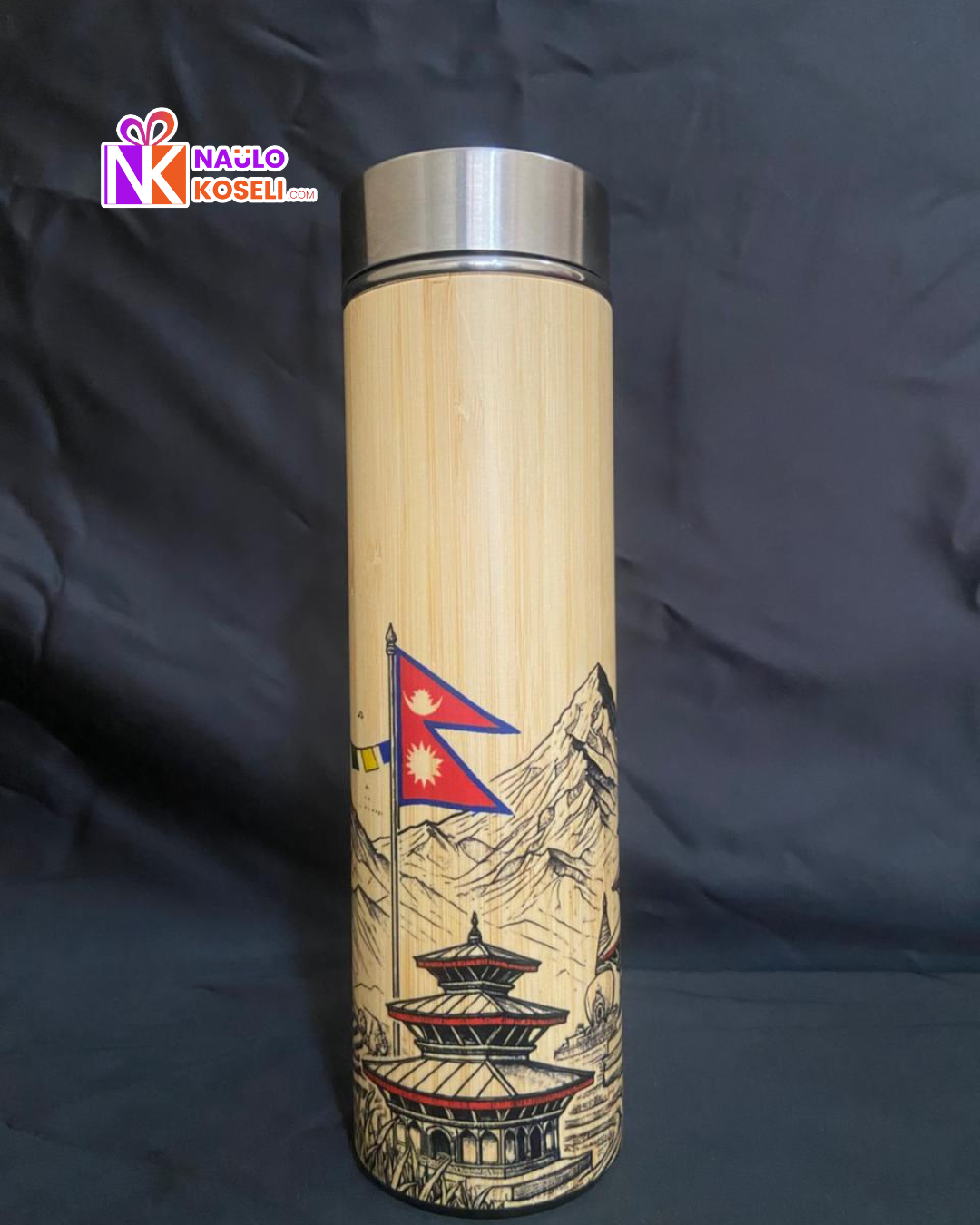 UV Printed Bamboo Bottle