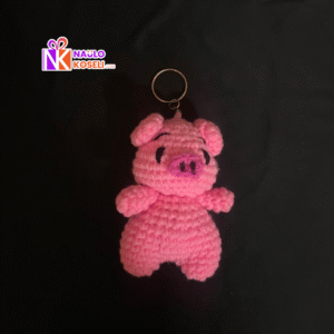 Crochet Pig Keyring