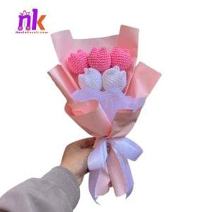 Multicolour Tulip Crochet Bouquet